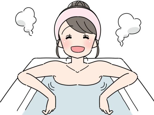 入浴する女性